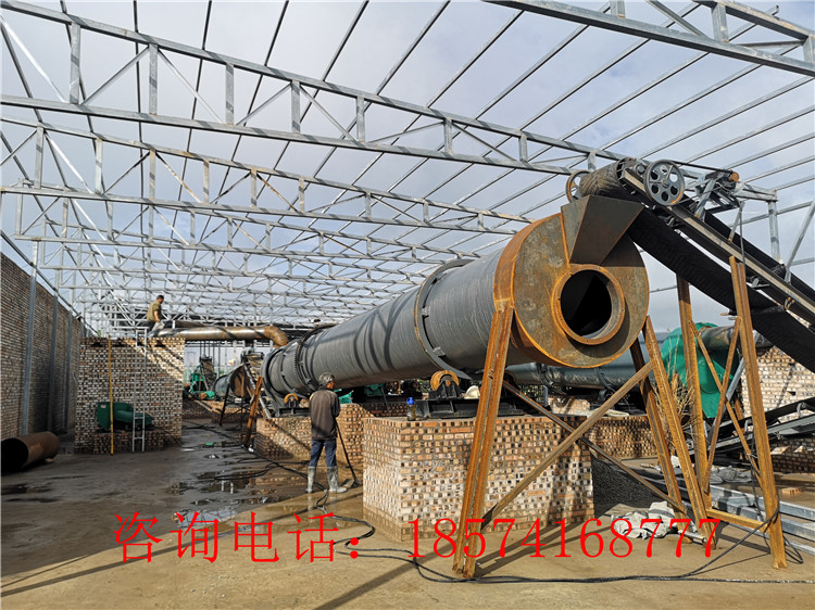 有機(jī)肥顆粒生產(chǎn)線安裝現(xiàn)場(chǎng)