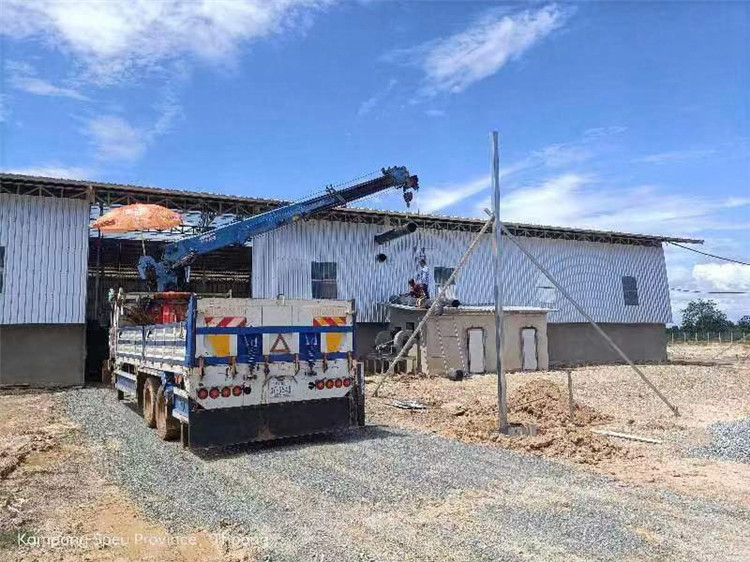 柬埔寨有機(jī)肥顆粒生產(chǎn)線安裝現(xiàn)場